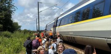Eurostar train evacuated during nine-hour delay in northern France 