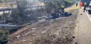  Footage  of the crash killed Footballer Diogo Jota