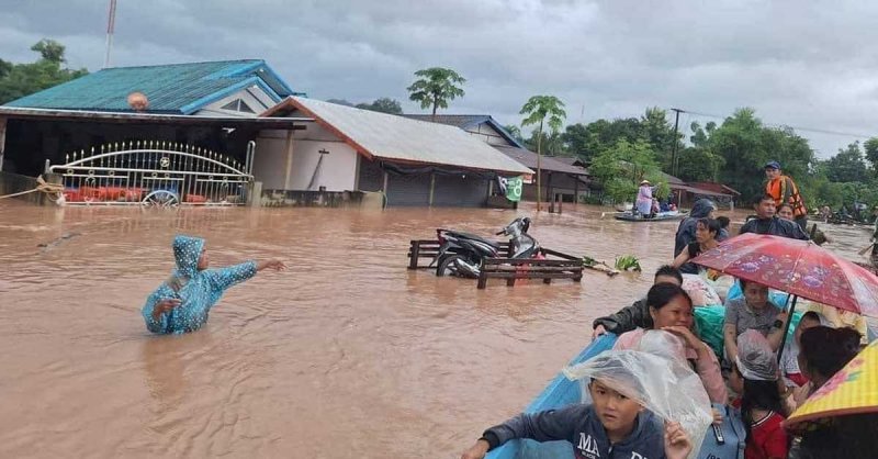 Heavy rain sparks flash floods across Laos