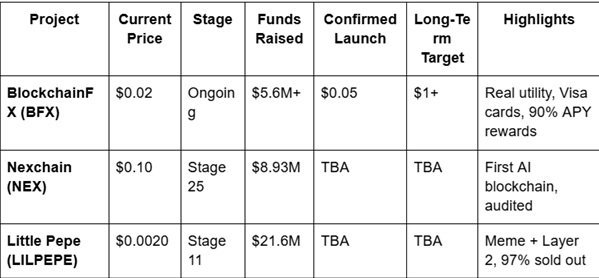 2025/08/4-1755609062.jpg + Crypto presale launching soon: BlockchainFX ($BFX) vs Nexchain & Little Pepe | Low-cap altcoins with 1000x potential News about - Crypto presale launching soon: BlockchainFX ($BFX) vs Nexchain & Little Pepe | Low-cap altcoins with 1000x potential