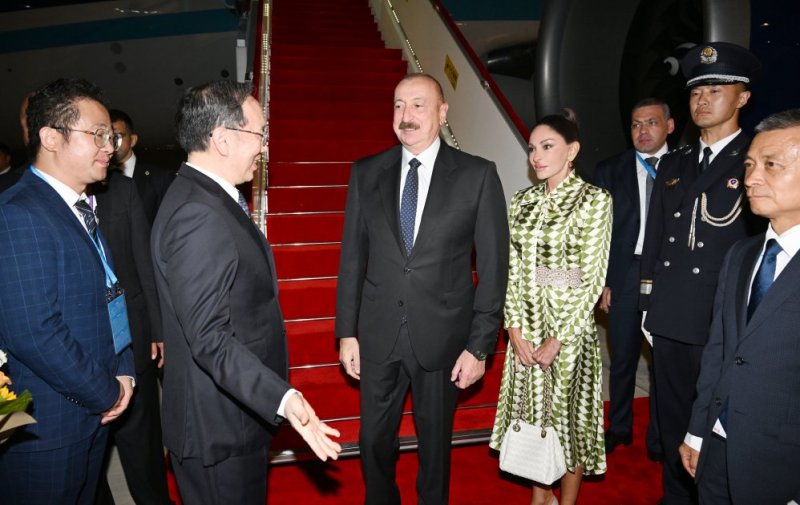 News about - President Ilham Aliyev arrives in China for working visit