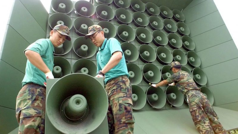 North Korea takes down propaganda speakers along border