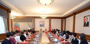Azerbaijani Defense Minister meets Turkish martyr families