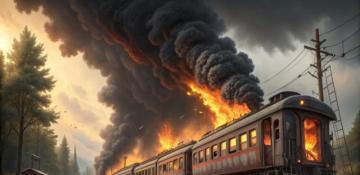 Train carrying hazardous cargo derails and catches fire in Texas
