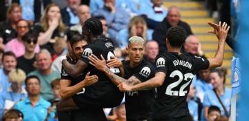 Spurs shock Man City in Etihad upset as Brentford edge Villa