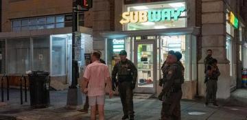 Man arrested after sandwich thrown at federal agent in Washington DC