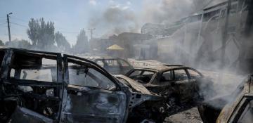 Ukrainian drone strike ignites large blaze at Russian oil depot