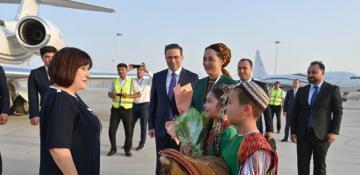 Speaker of Azerbaijani Parliament arrives in Turkmenistan on working visit  -PHOTO  