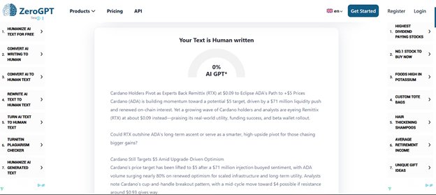 News about - Cardano holders pivot as experts back Remittix (RTX) at $0.09 to eclipse ADA’s path to +$5 prices