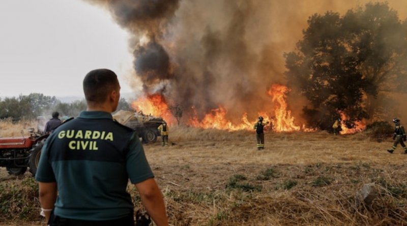 Spain sends 500 more troops to combat wildfires