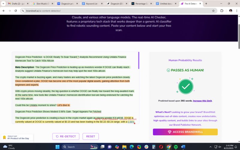 News about - Dogecoin price prediction: Is DOGE ready to soar toward $1? Analysts recommend using Unilabs finance memecoin tool to catch 100x altcoin