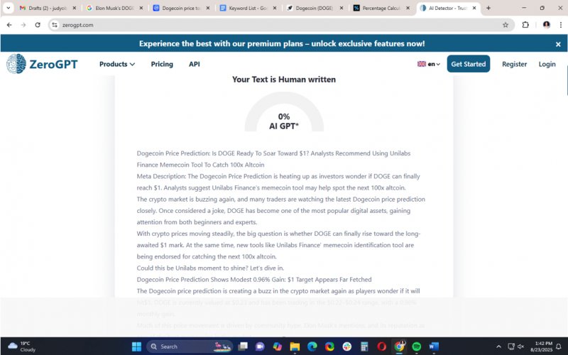News about - Dogecoin price prediction: Is DOGE ready to soar toward $1? Analysts recommend using Unilabs finance memecoin tool to catch 100x altcoin