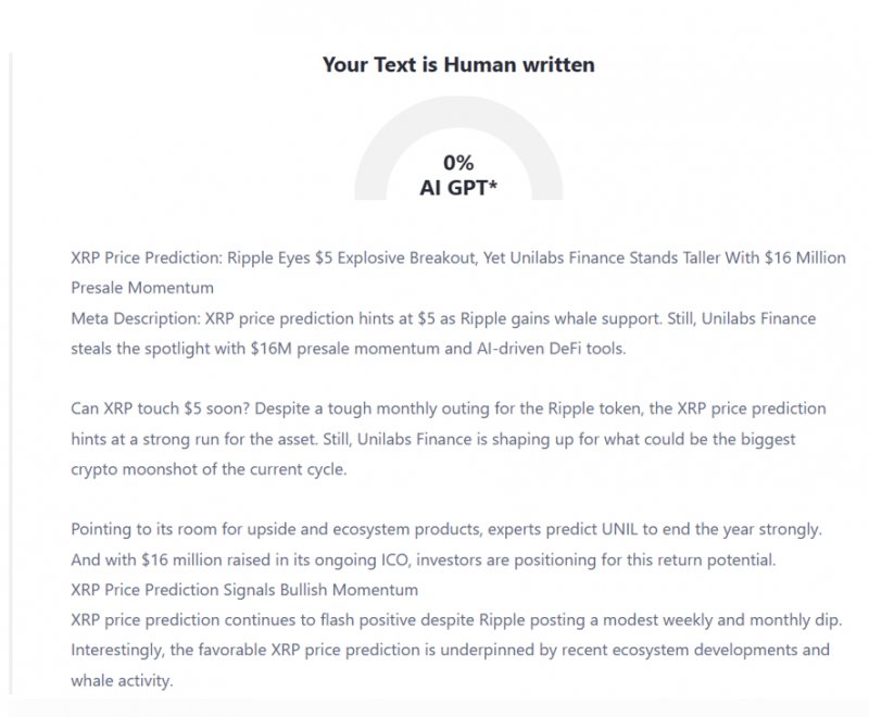 2025/08/scree-1756273481.jpg + XRP price prediction: Ripple eyes $5 explosive breakout, yet Unilabs Finance stands taller with $16 million presale momentum News about - XRP price prediction: Ripple eyes $5 explosive breakout, yet Unilabs Finance stands taller with $16 million presale momentum
