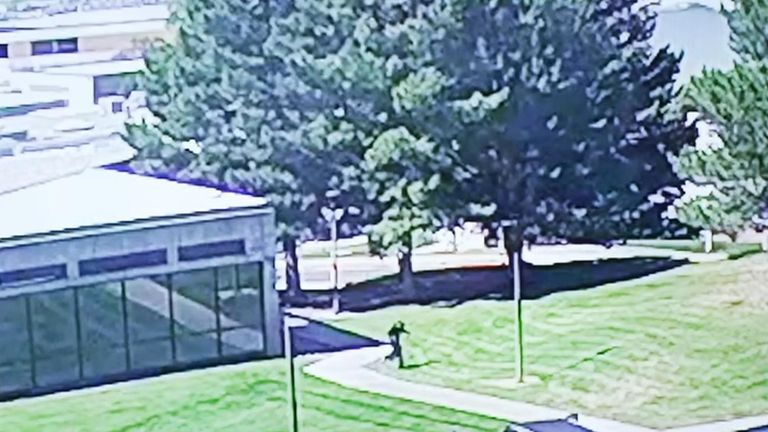 New video shows suspected gunman fleeing scene of Charlie Kirk shooting