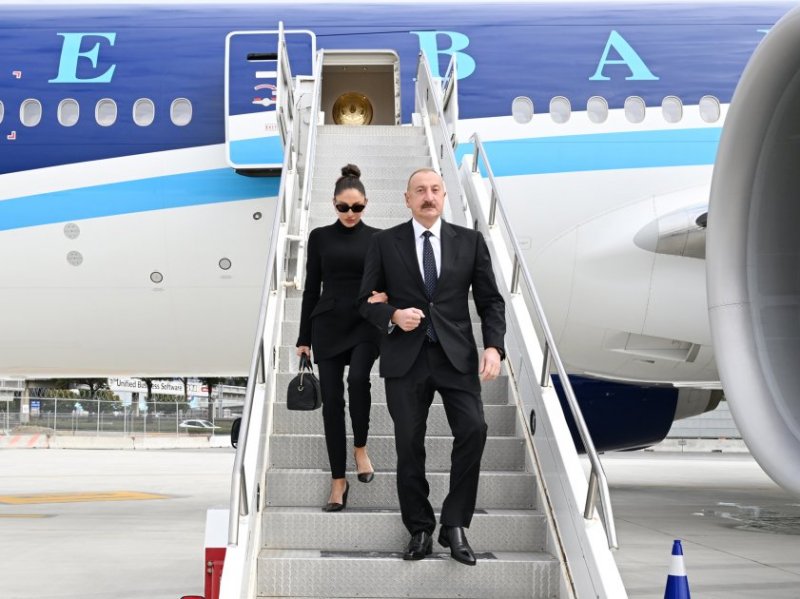 President Aliyev arrives in New York for UN General Assembly