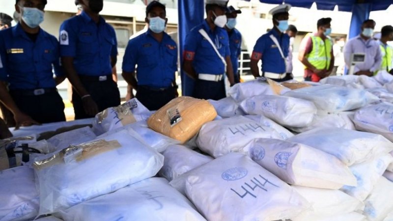Sri Lankan police seize truck carrying 200 kilos of methamphetamine, heroin 