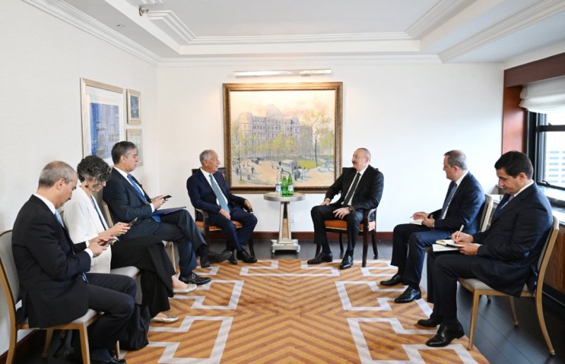 Azerbaijan's President Aliyev meets Portugal's President in New York