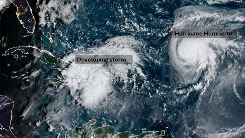 Hurricane Humberto and Tropical Storm Imelda pose threats to Bermuda and Bahamas