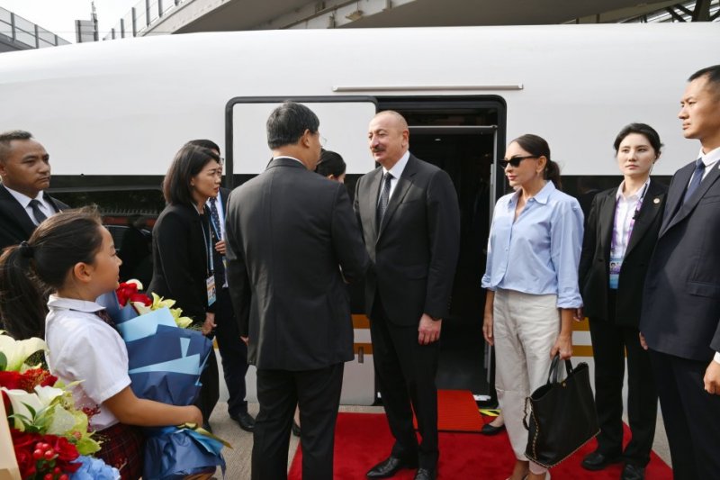 Azerbaijan's president arrives in Beijing by train from Tianjin  -VIDEO 