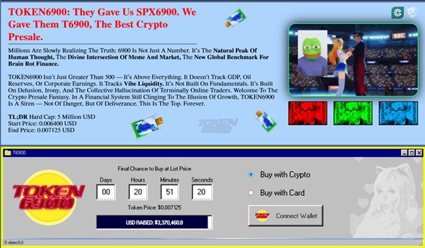 News about - TOKEN6900 crypto presale is down to its final hours! Don't miss the best meme coin moment of 2025