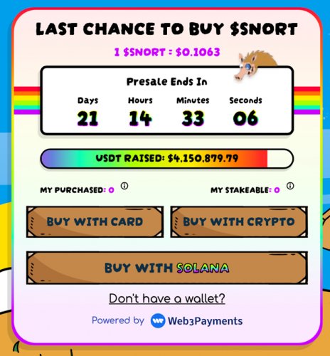 2025/09/1-1759151706.jpg + FOMO peaks with $SNORT crypto presale racing toward sellout News about - FOMO peaks with $SNORT crypto presale racing toward sellout