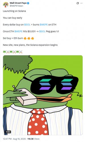 News about - Wall Street Pepe burns 3B WEPE as its Solana expansion sparks buzz around the best meme coin to buy in 2025