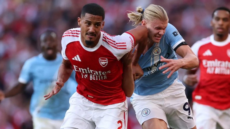 Arsenal escaped defeat in the match against Manchester City in stoppage time 