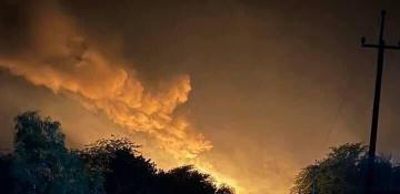 Drone debris sparks fire at Russian power substation in Krasnodar Krai