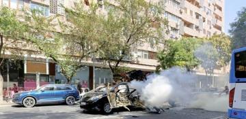 Car explosion in Yerevan injures two people -  VIDEO 
