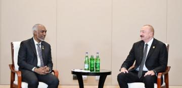 Azerbaijani, Maldivian presidents discuss simplifying visa procedures, promoting mutual investments