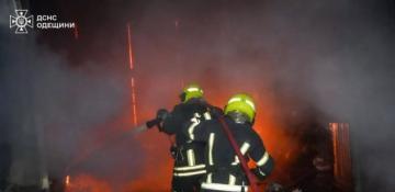 Russian drone strike sparks fire in Ukraine's Odesa