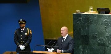 President Ilham Aliyev shares post on participation in UN General Assembly session -  VIDEO  