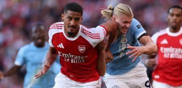 Arsenal escaped defeat in the match against Manchester City in stoppage time 