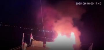 Global Sumud Flotilla reports 2nd drone attack on vessel -  VIDEO 