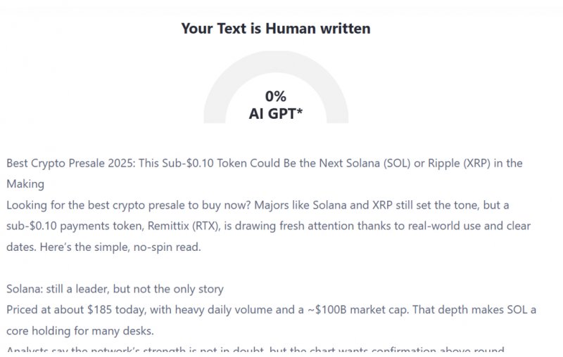News about - Best crypto presale 2025: This sub-$0.10 token could be the next Solana (SOL) or Ripple (XRP) in the making