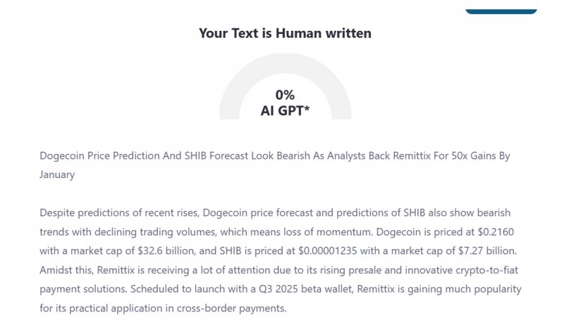 News about - Dogecoin price prediction and SHIB forecast look bearish as analysts back Remittix for 50x gains by January