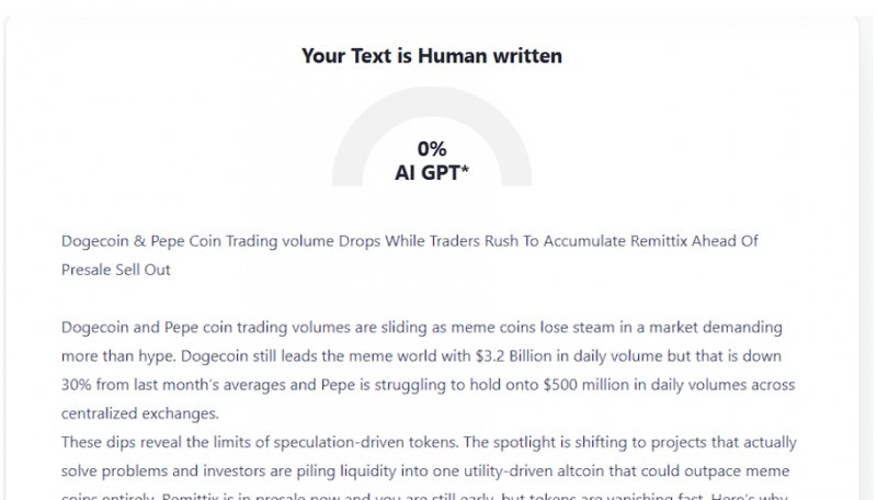 News about - Dogecoin & Pepe Coin trading volume drops while traders rush to accumulate Remittix ahead of presale sell out