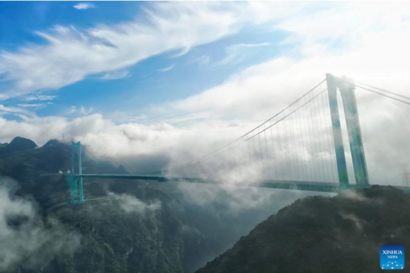 World's tallest bridge opens to traffic in southwest China's Guizhou 