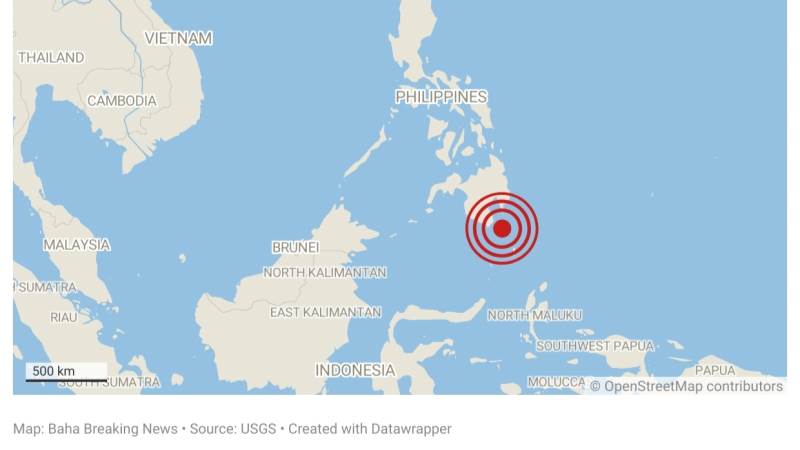 Magnitude 5.3 earthquake hits off Philippines coast 