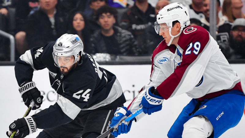 MacKinnon breaks Avalanche points record in season-opening win over Kings