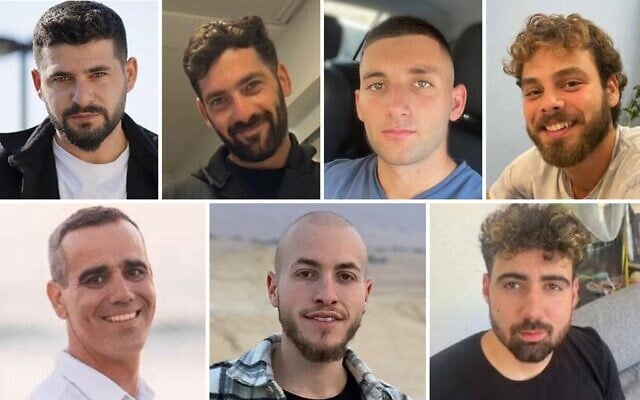 Released 7 Israeli hostages handed over to Israeli army