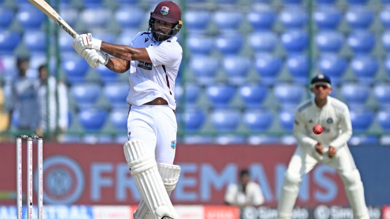 Campbell scores first Test century as West Indies resist India