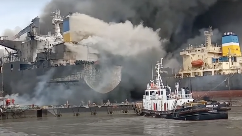 Oil tanker fire in Indonesia kills 10, injures 18 