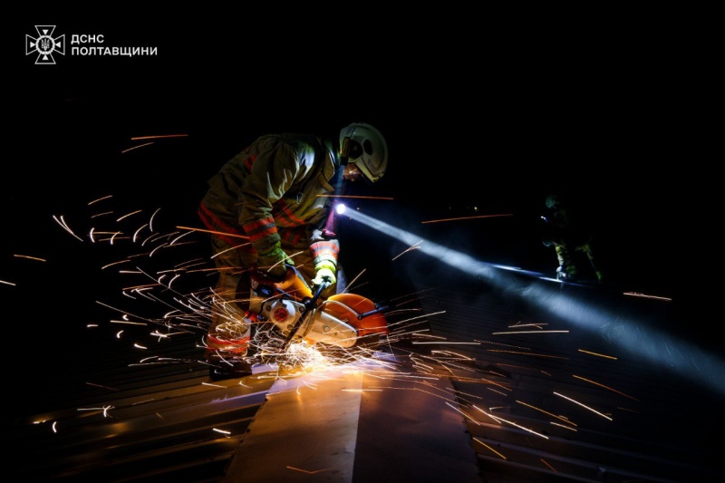 Russian strike hits Poltava: Warehouse fire reported