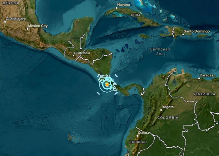Magnitude 5.9 earthquake strikes Costa Rica