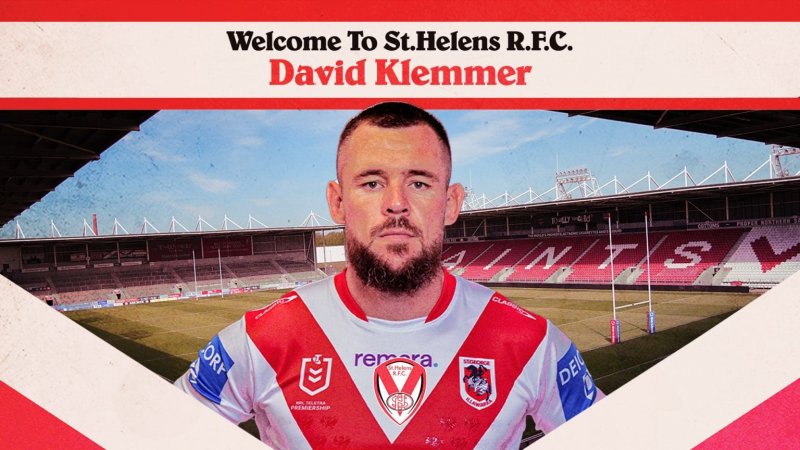 St Helens sign Australian forward David Klemmer on two-year deal from 2026 