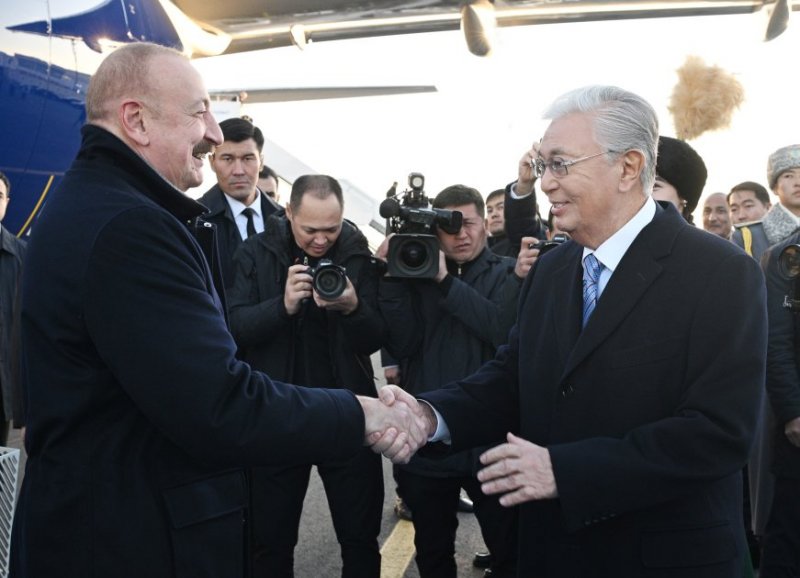 News about - Azerbaijani president arrives in Kazakhstan for state visit  -VIDEO 