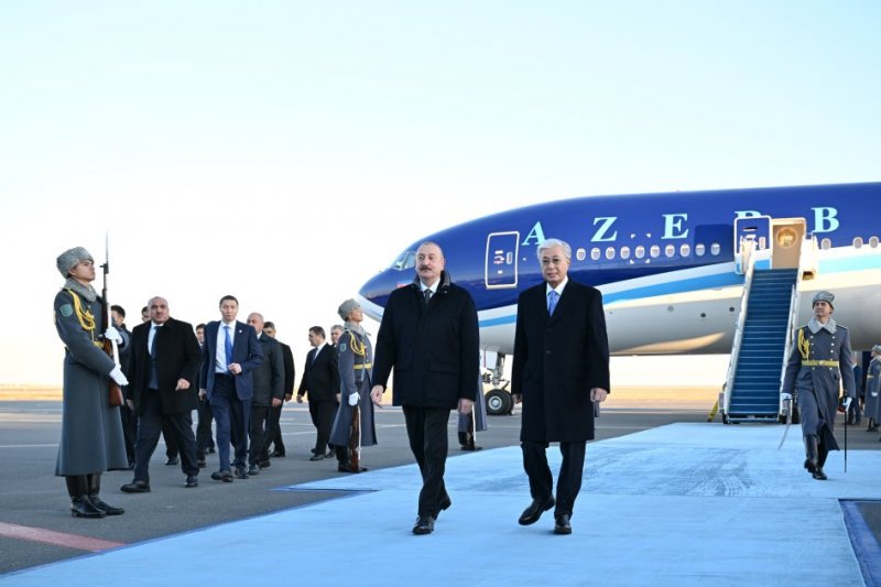 News about - Azerbaijani president arrives in Kazakhstan for state visit  -VIDEO 