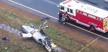 Two dead in plane crash on Massachusetts highway -  VIDEO 