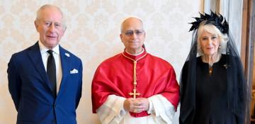 King Charles meets Pope Leo for first time